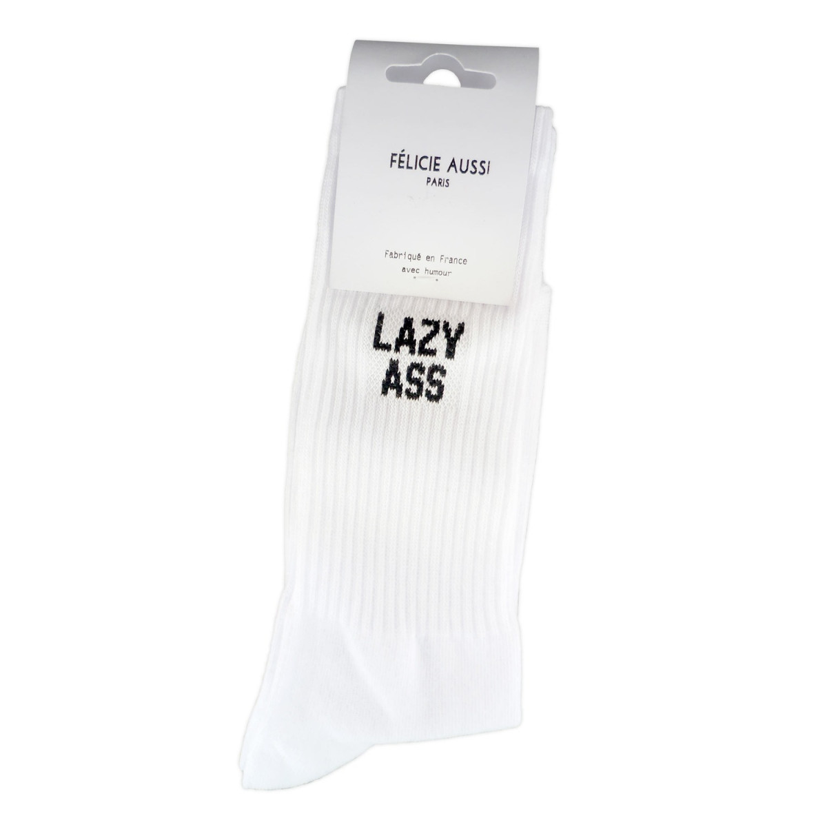 Chaussettes lazy ass blanches