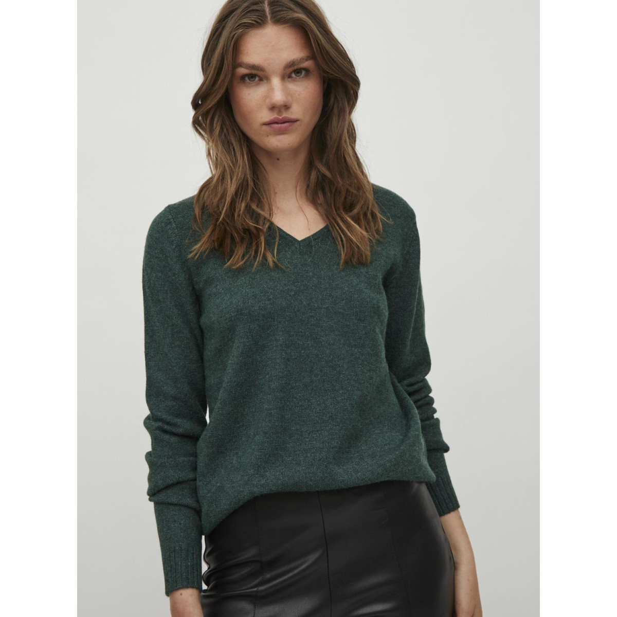 VIRIL V-NECK L/S  KNIT TOP - NOOS