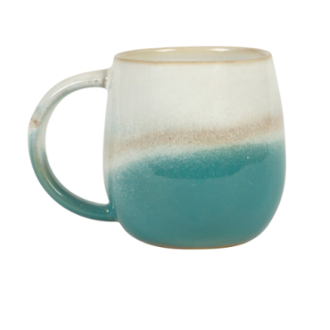 Dip Glazed Ombre Turquoise Mug