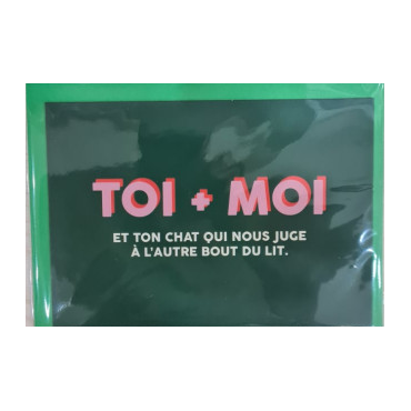 Carte toi + moi et ton chat