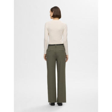 SLFRITA MW WIDE PANT MEL NOOS