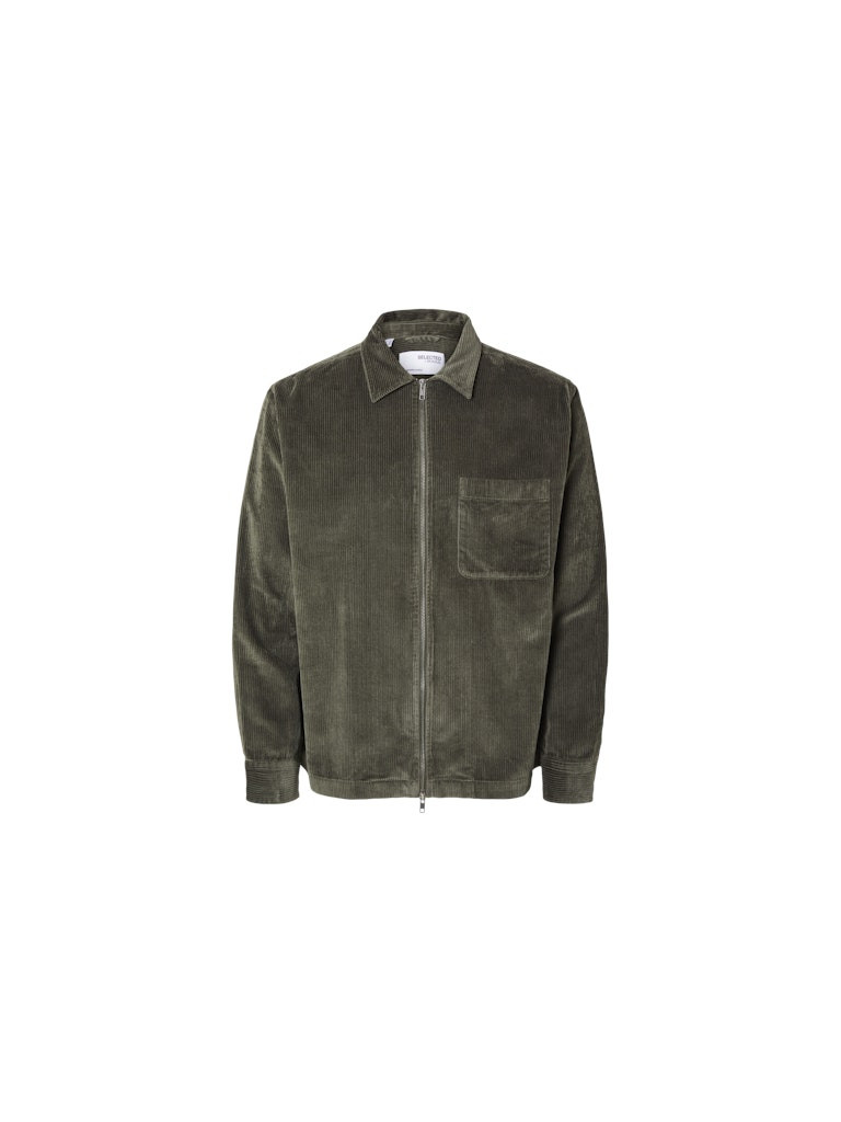 SLH-JAKE CORD OVERSHIRT LS ZIP NOOS