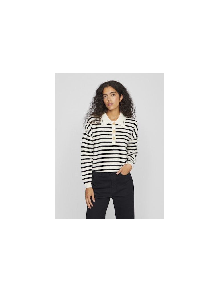 VIMALFINE L/S POLO KNIT TOP