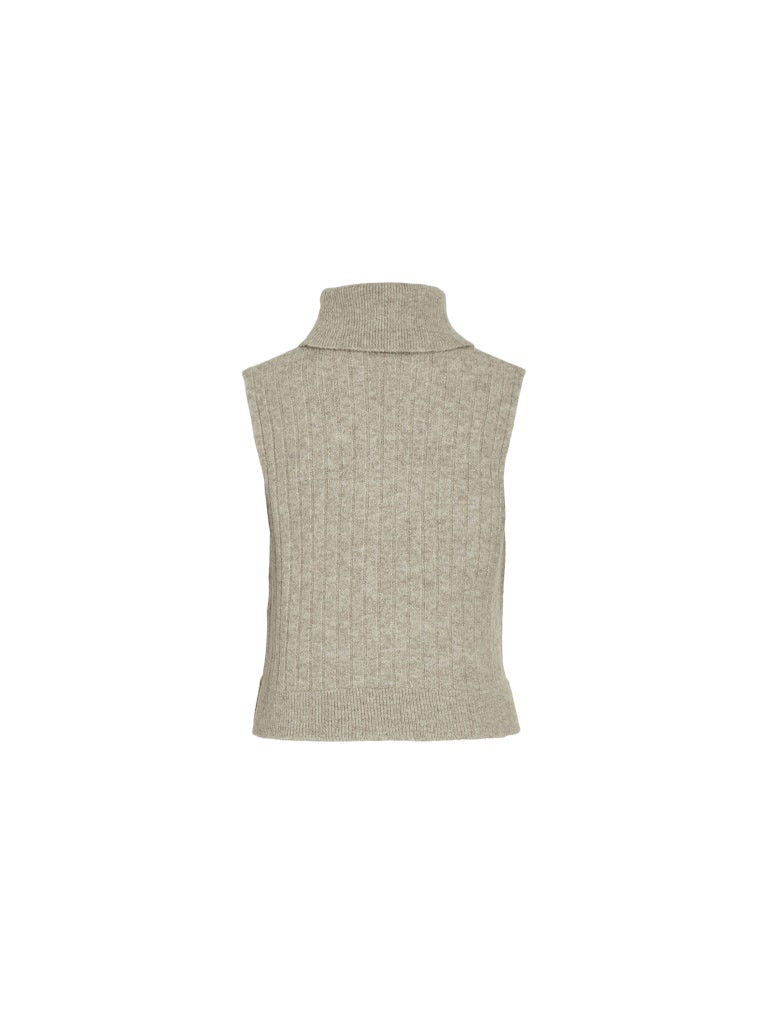 VIBELUNA HIGH NECK S/L KNIT VEST-NOOS