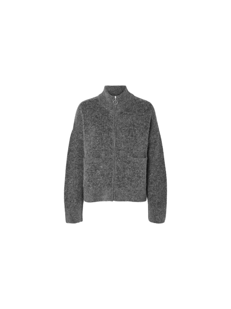 SLFSIA RAS LS KNIT ZIPPER CARDIGAN NOOS