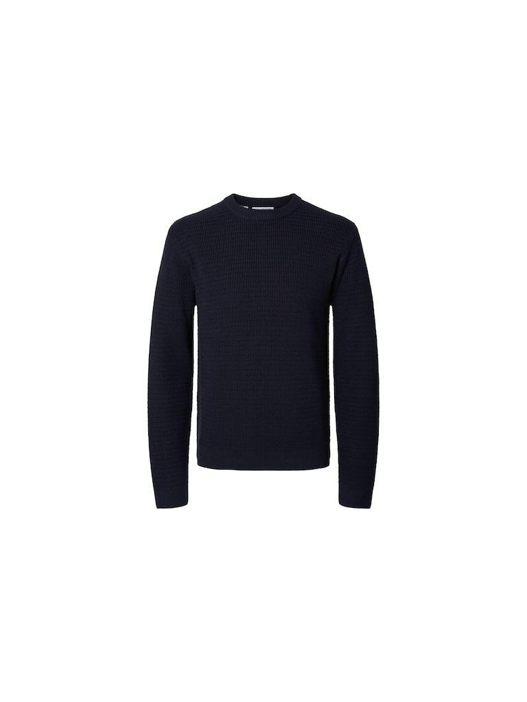 SLHTHEO LS KNIT STRUCTURE CREW NECK