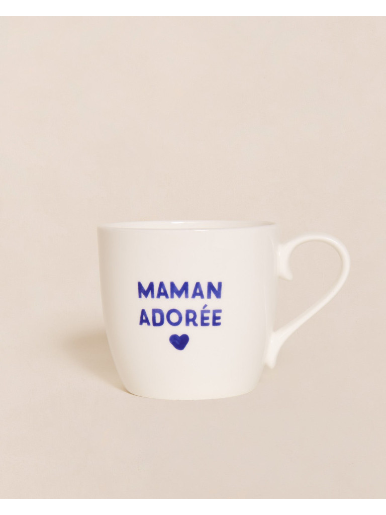 Le mug Maman - message au choix - bleu