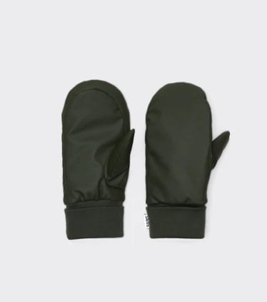 Puffer mittens green