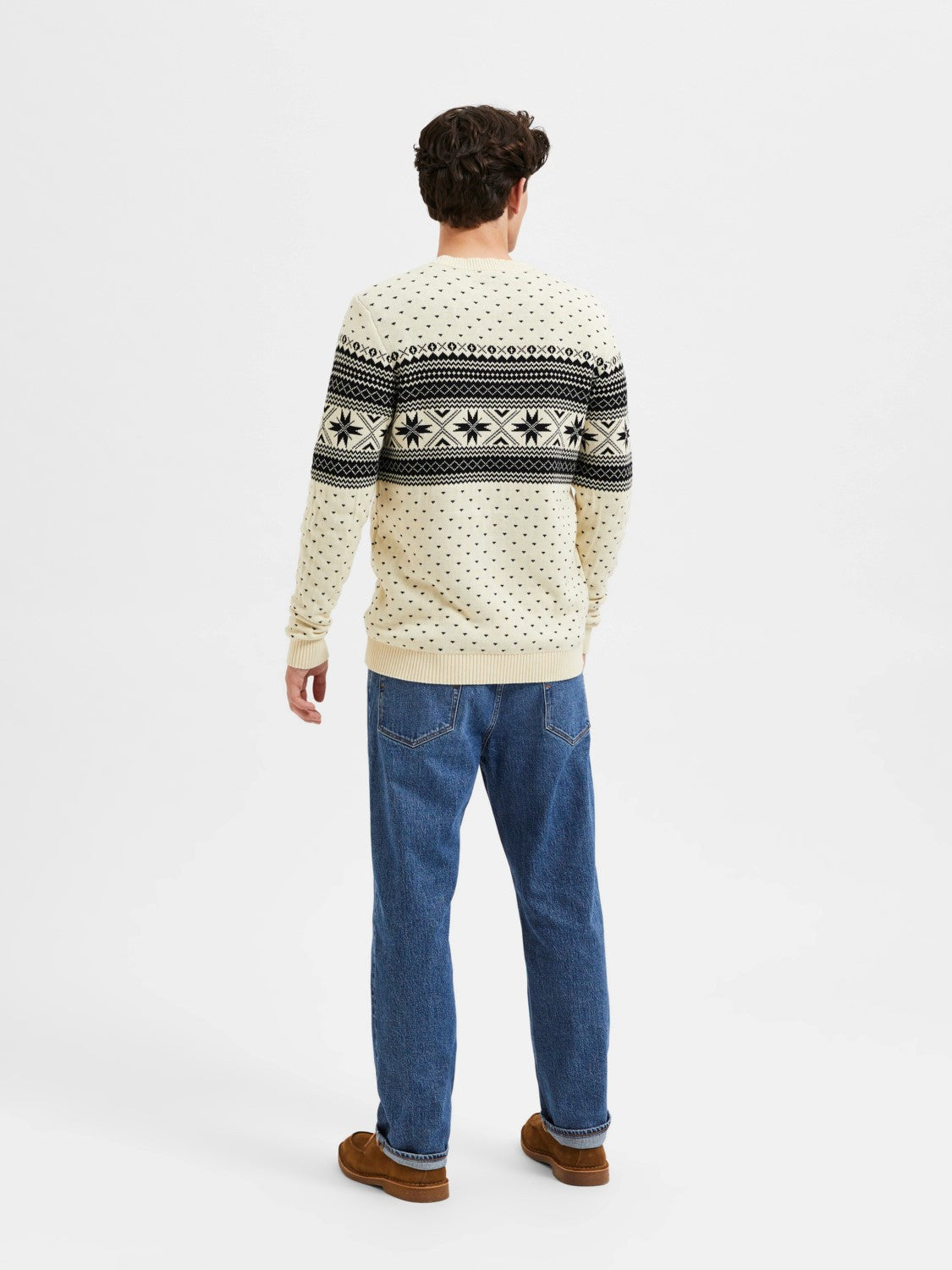 SLHCLAUS LS KNIT CREW NECK W