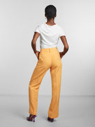 YASBLURIS Orange FLARED PANT NOOS