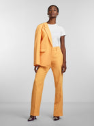 YASBLURIS Orange FLARED PANT NOOS