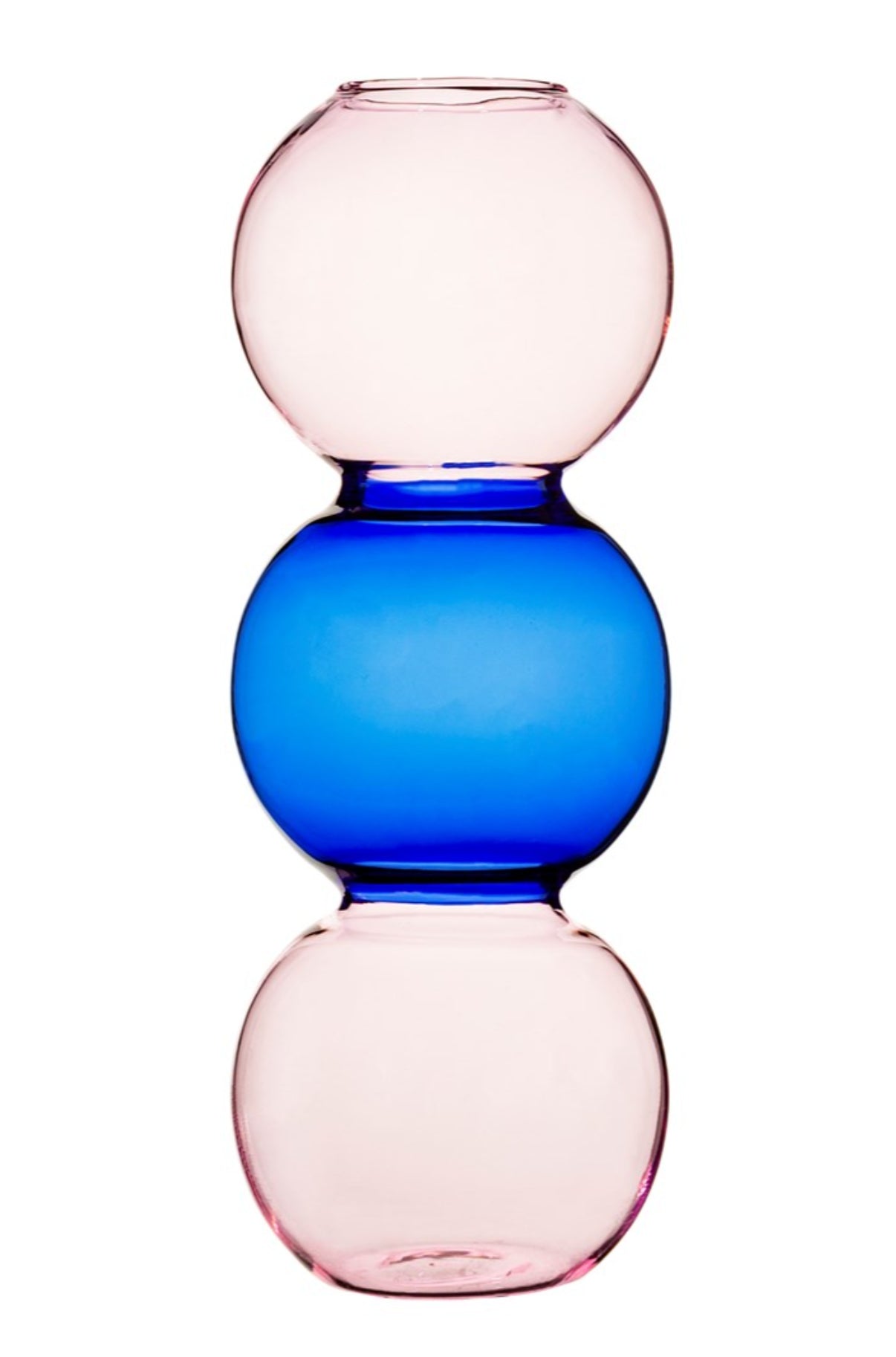 Triple Bubble Vase Blue Pink