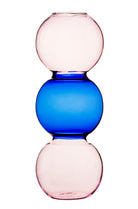 Triple Bubble Vase Blue Pink