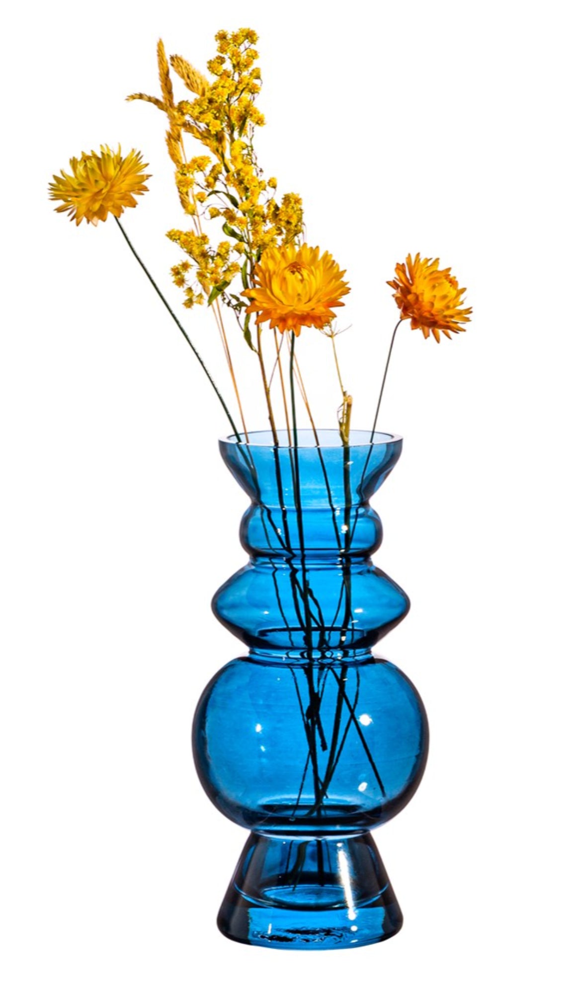 Selina Glass Vase Blue