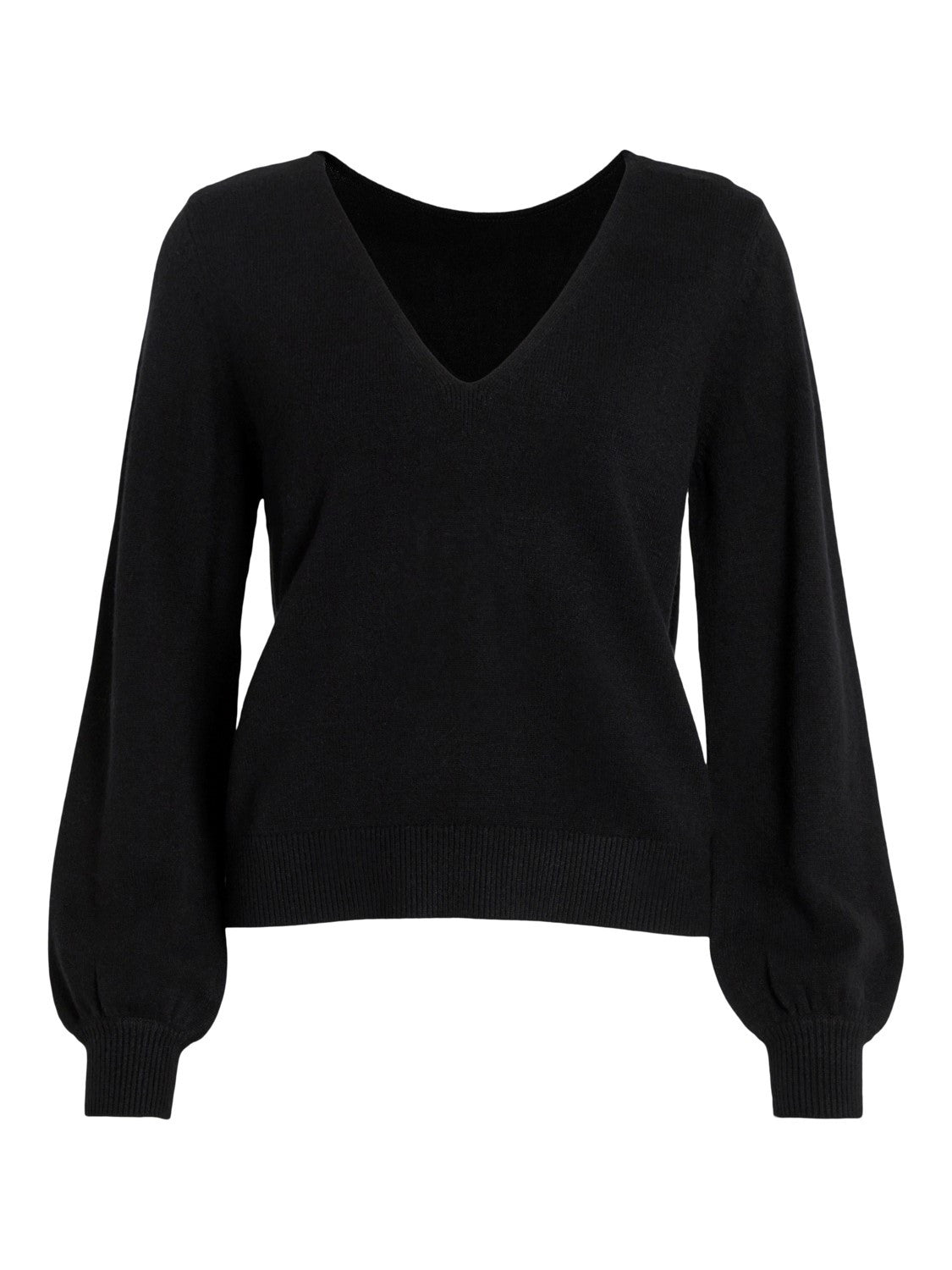 VIRIL REV V-NECK L/S KNIT TOP - NOOS