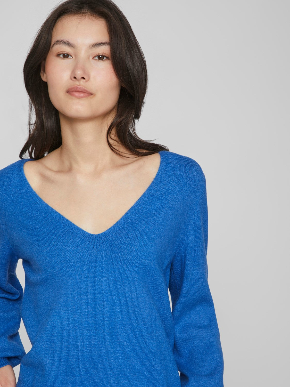 VIRIL REV V-NECK L/S KNIT TOP - NOOS