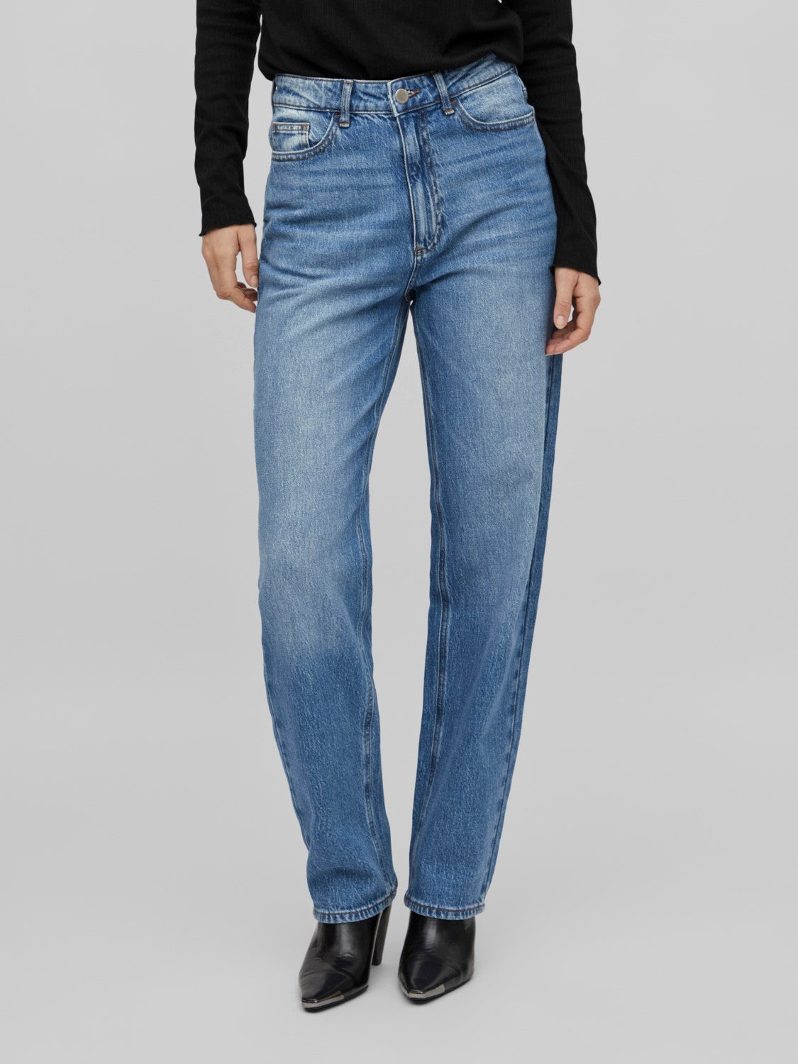 VIKELLY JAF HW STRAIGHT JEANS-NOOS