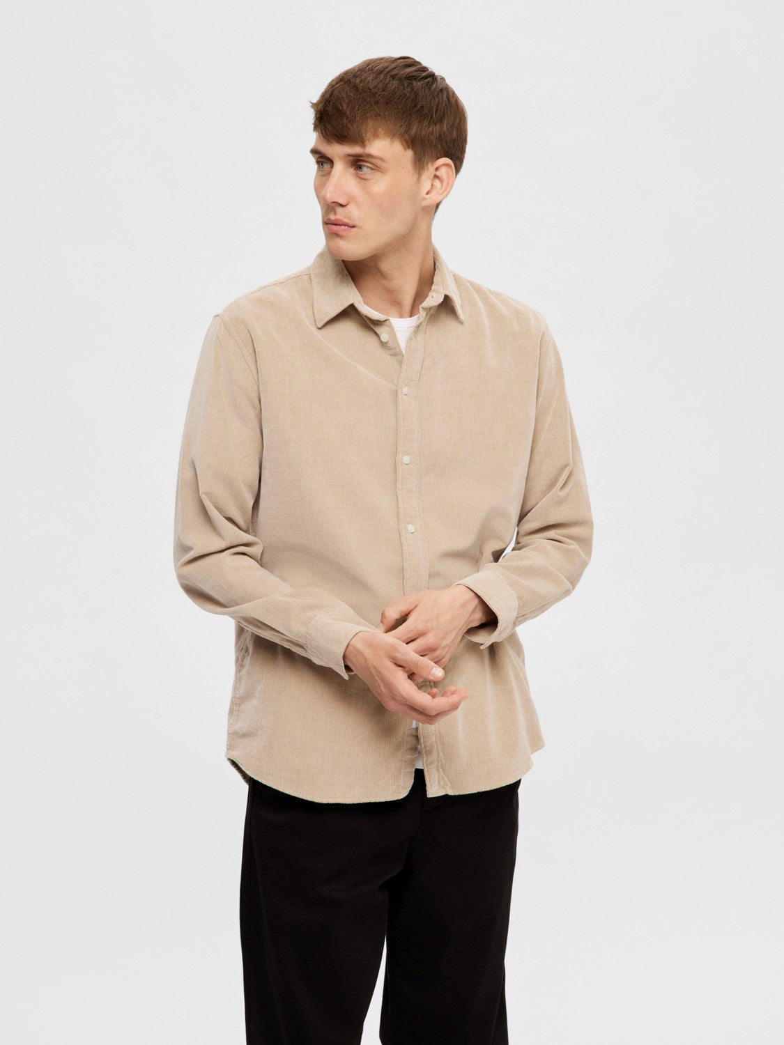 SLHREGOWEN-CORD SHIRT LS NOOS