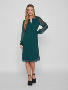 VIFALIA V-NECK L/S DRESS - NOOS