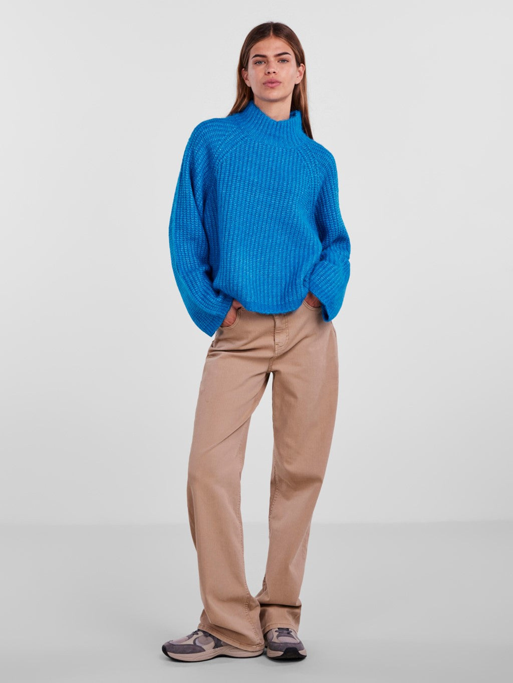 PCNELL LS HIGH NECK KNIT NOOS