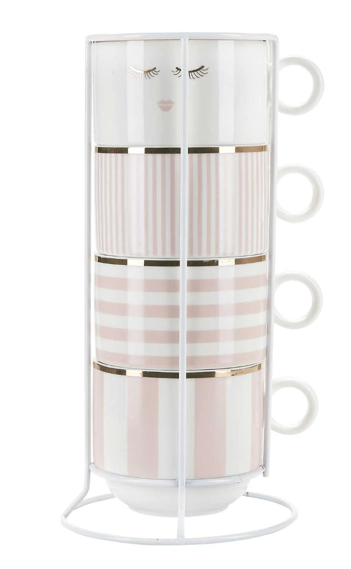 ME Mugs in a rack Stripe