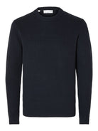 SLHDANE LS KNIT STRUCTURE CREW NECK NOOS