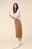 VICOURDIE HW MIDI SKIRT/PB