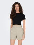 JDYCIRKELINE S/S CROP TOP KNT NOOS