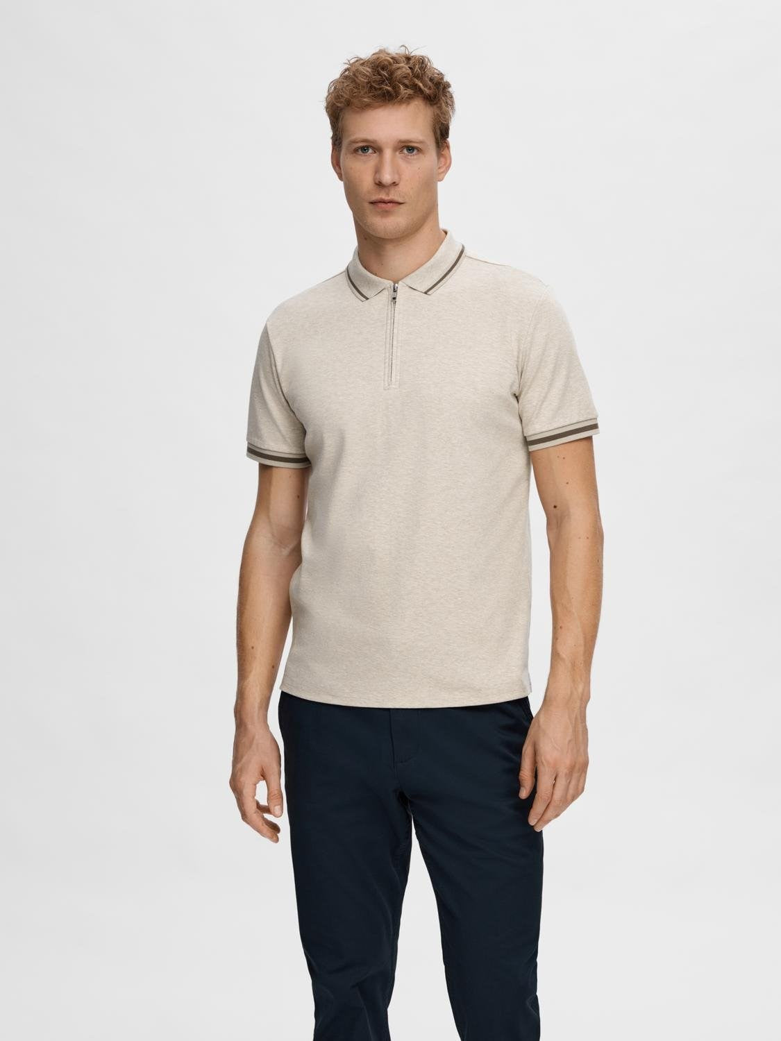 SLHSLIM-TOULOUSE DETAIL SS POLO NOOS