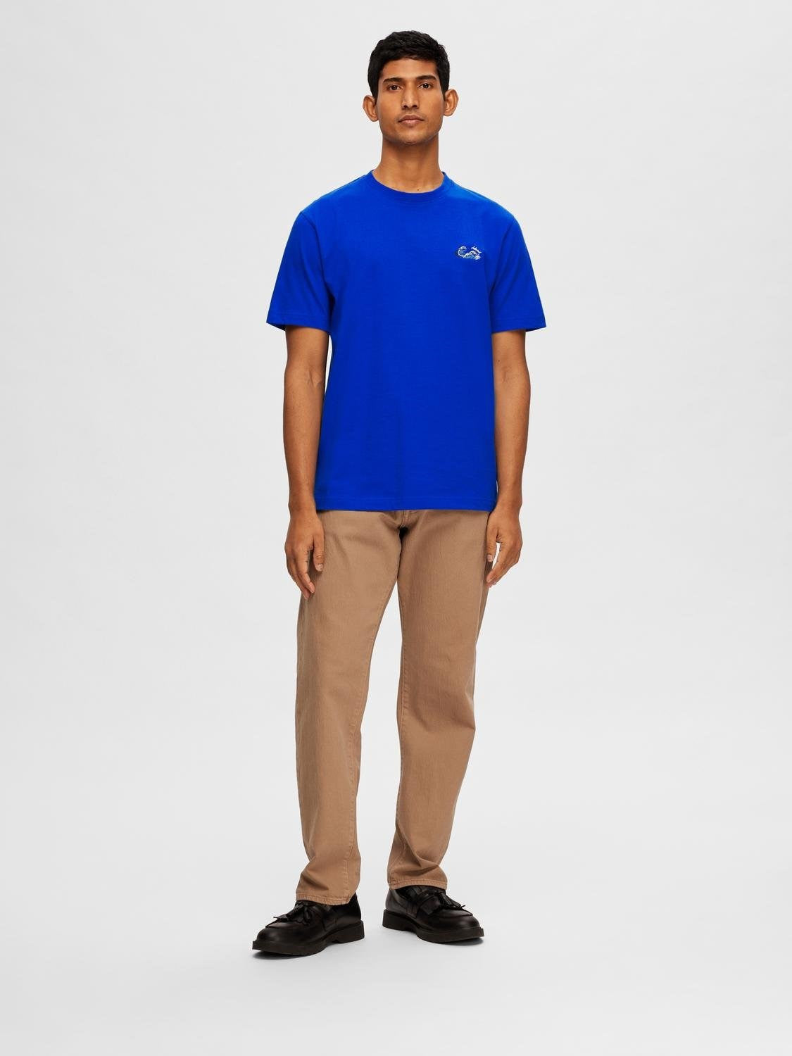 SLHGARLAND EMB SS O-NECK TEE