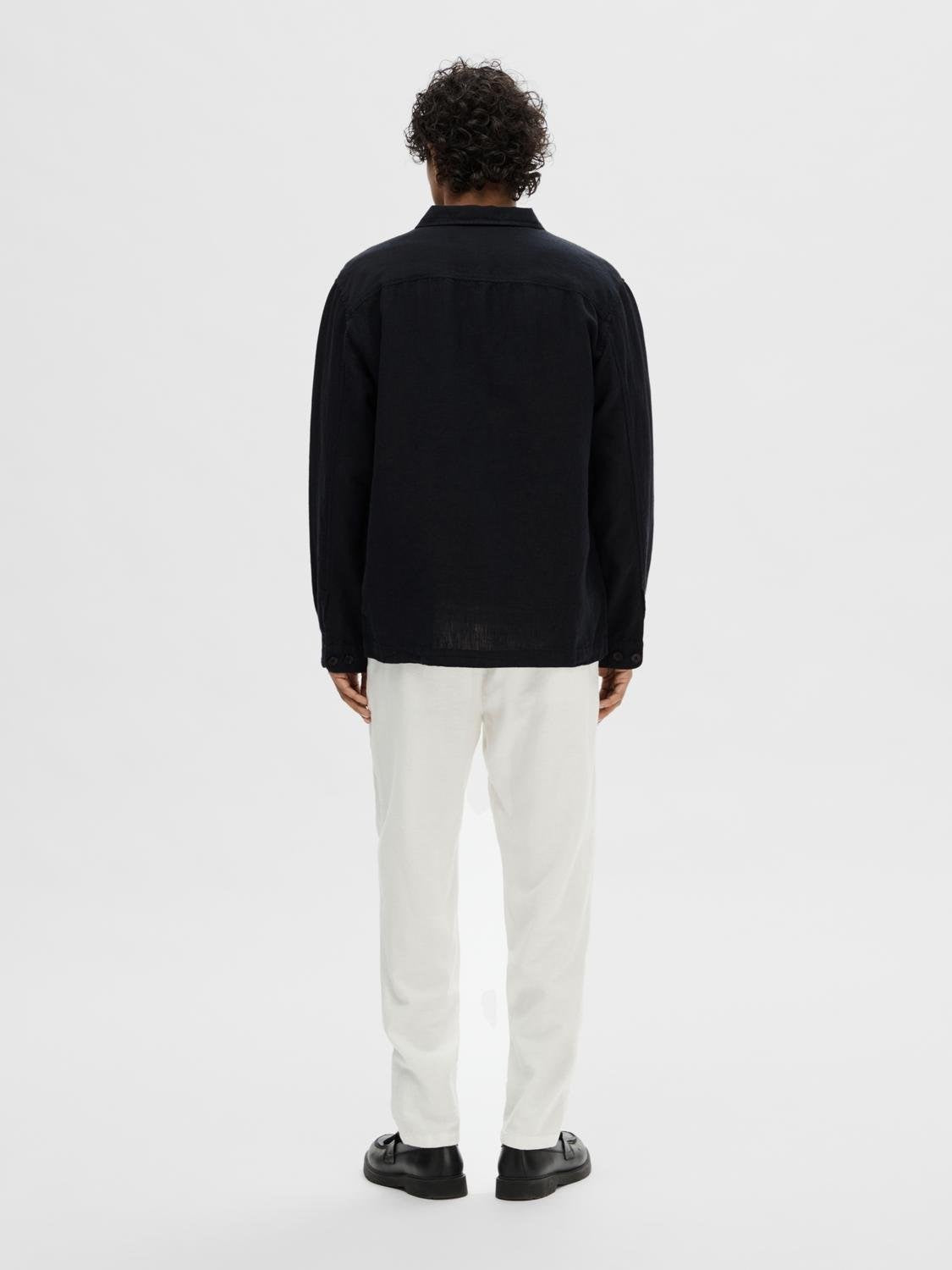 SLHMADS-LINEN OVERSHIRT LS NOOS