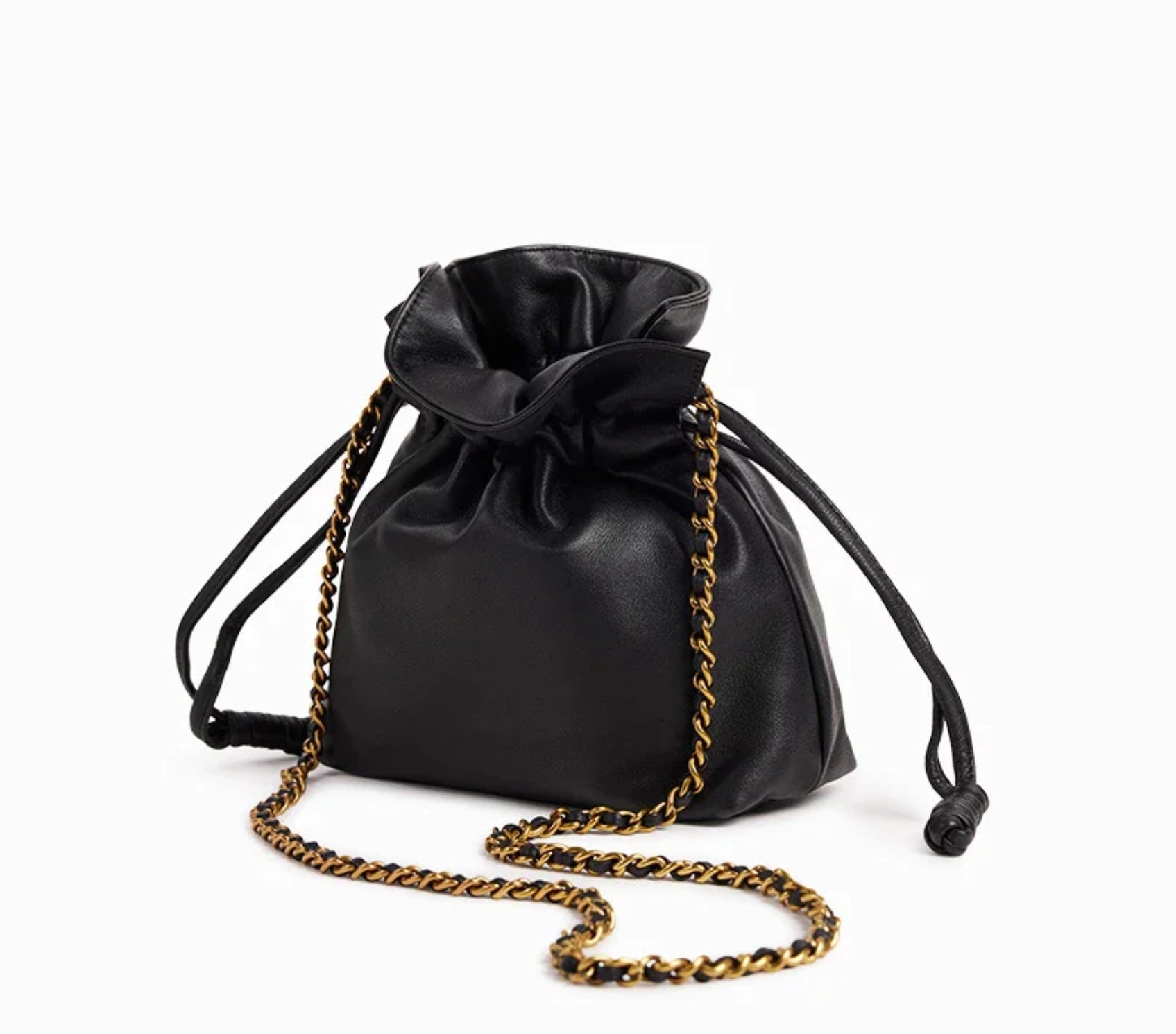 Sac seau romantique noir Flores