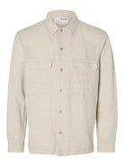 SLHMADS-LINEN OVERSHIRT LS NOOS