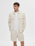 SLHMADS-LINEN OVERSHIRT LS NOOS