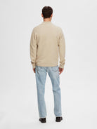 SLHREASON LS KNIT BOILED WOOL ZIP