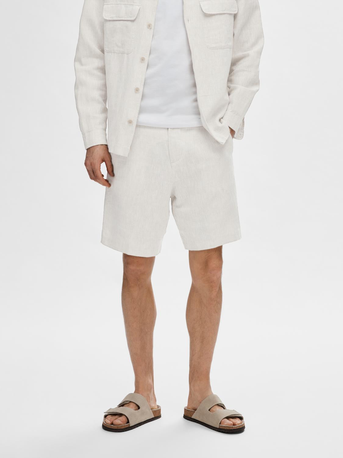 SLHREGULAR-MADS LINEN SHORTS NOOS