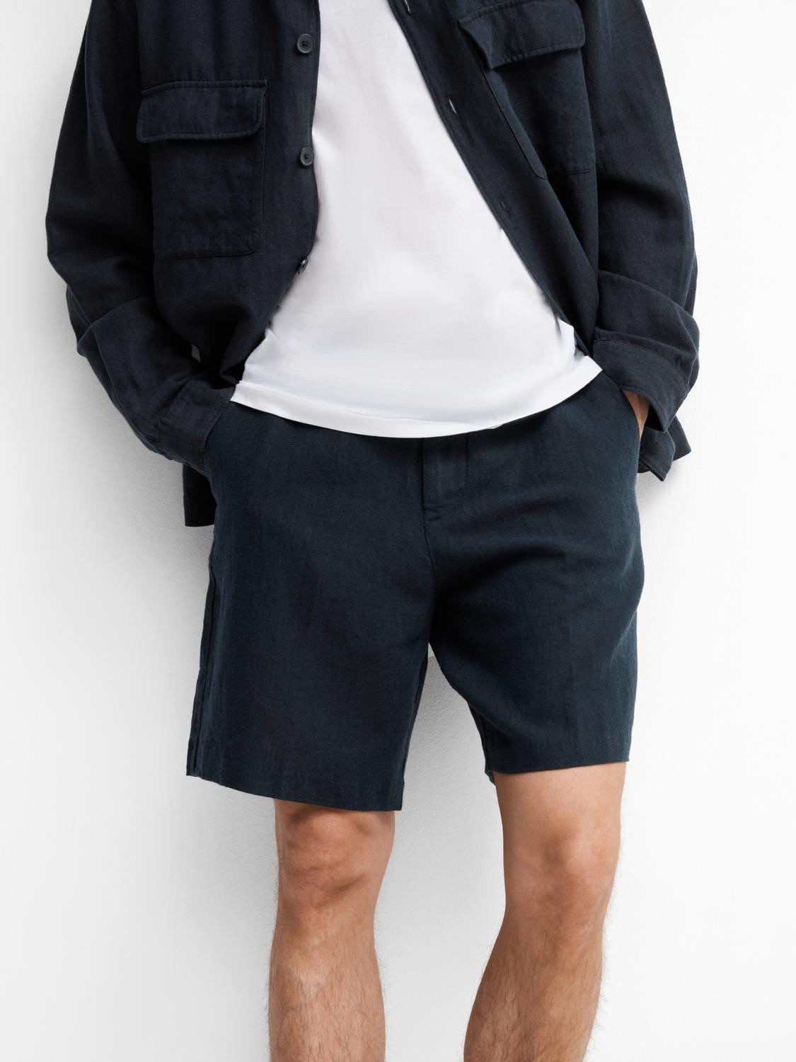 SLHREGULAR-MADS LINEN SHORTS NOOS