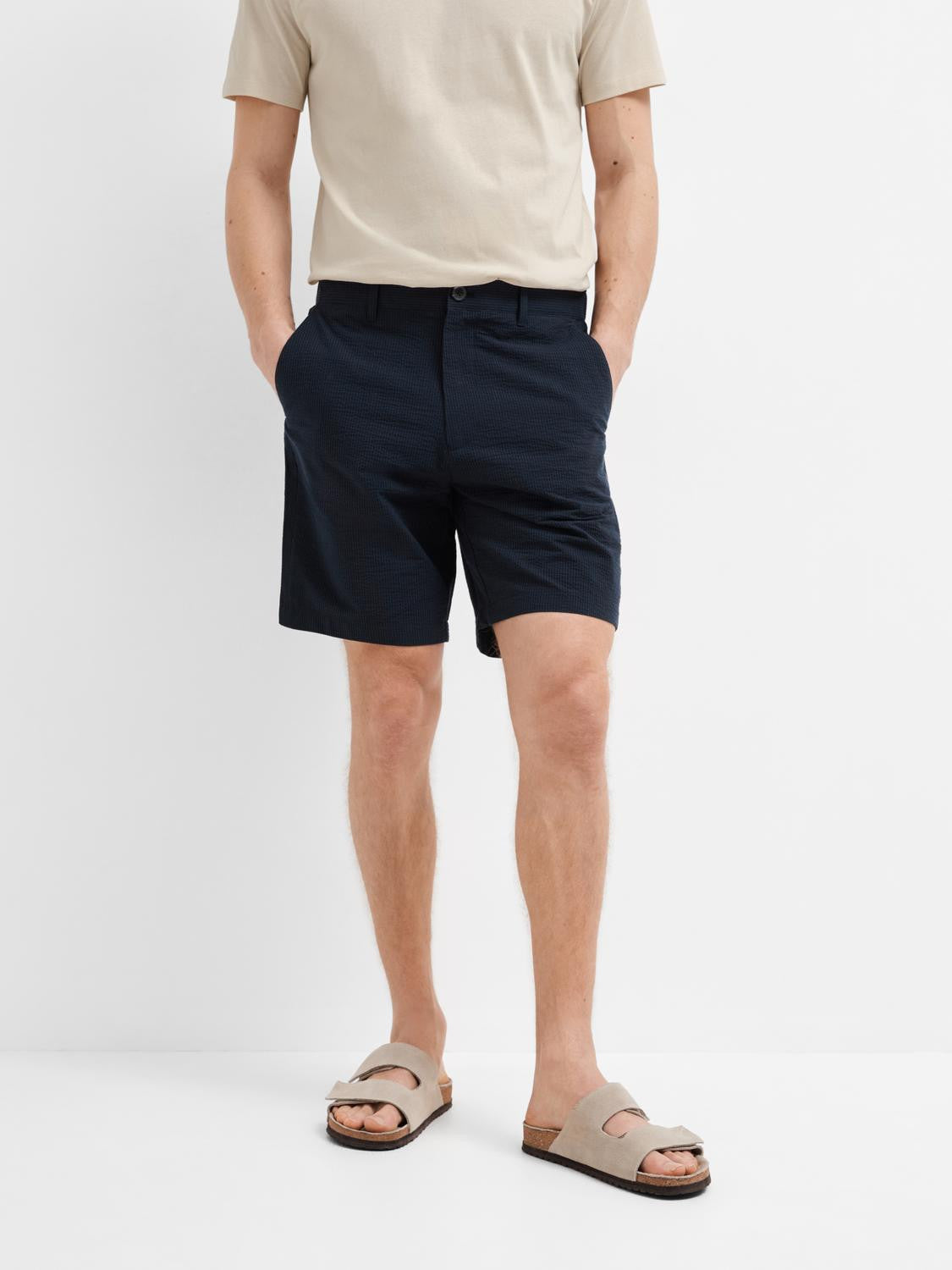 SLHREGULAR-KARL SEERSUCKER SHORTS