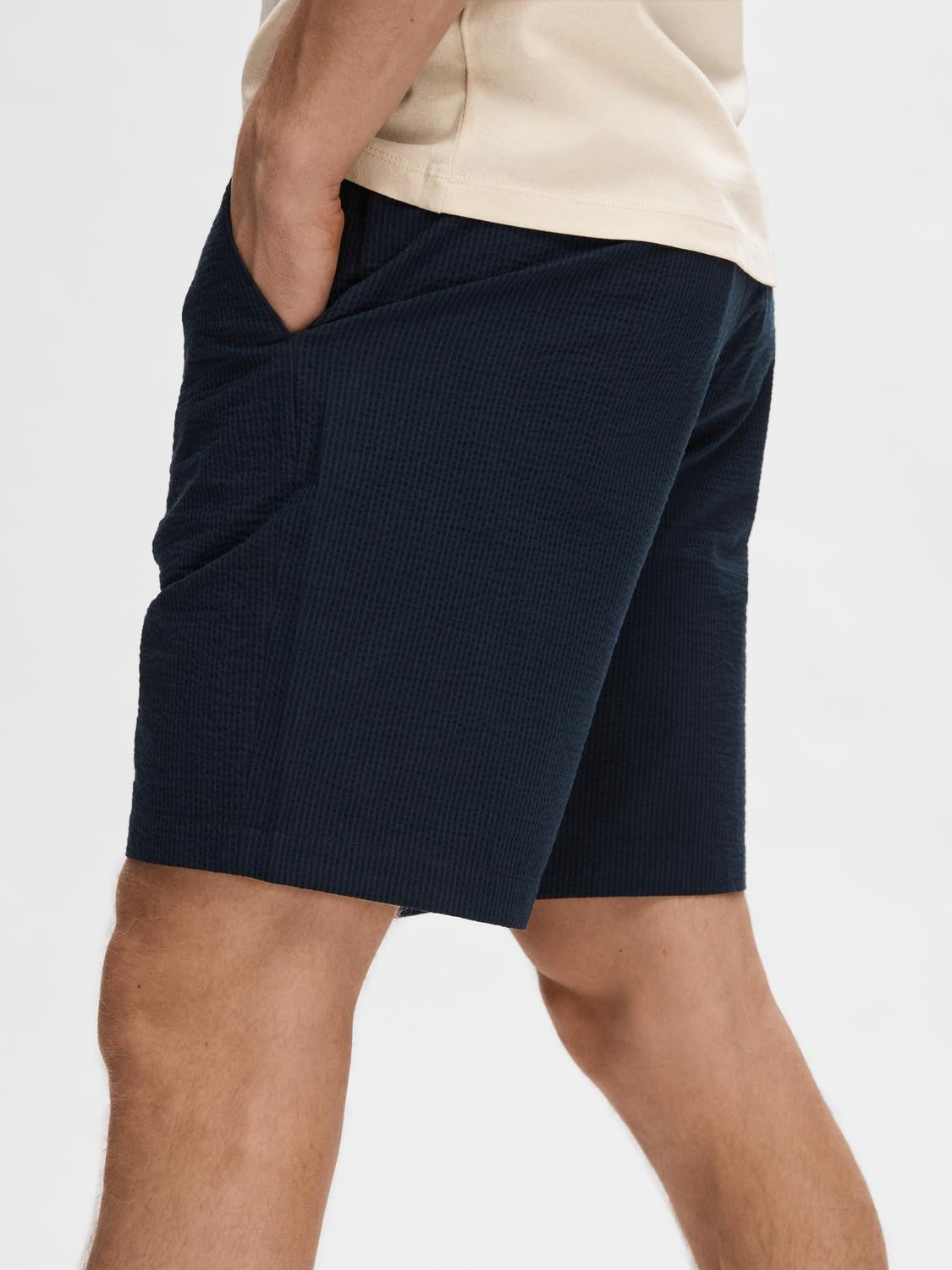 SLHREGULAR-KARL SEERSUCKER SHORTS