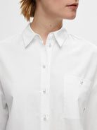 SLFAGNESE 2/4 CROPPED PEARL SHIRT B