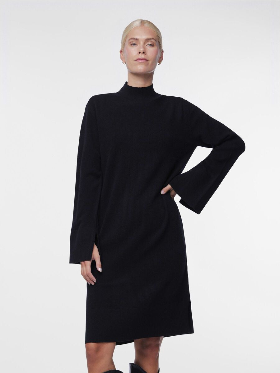 YASEMILIE LS HIGH NECK KNIT DRESS S.NOOS