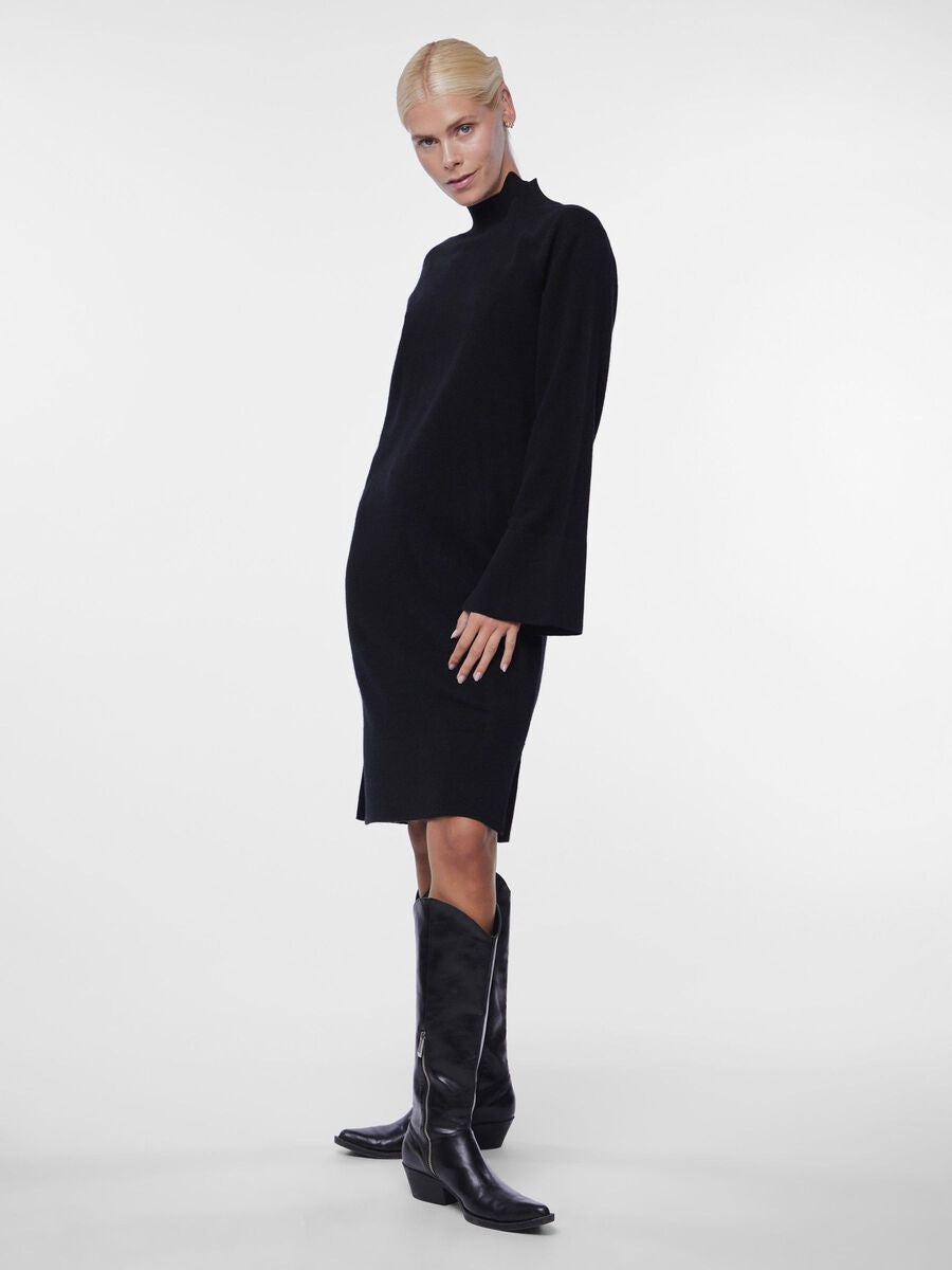 YASEMILIE LS HIGH NECK KNIT DRESS S.NOOS