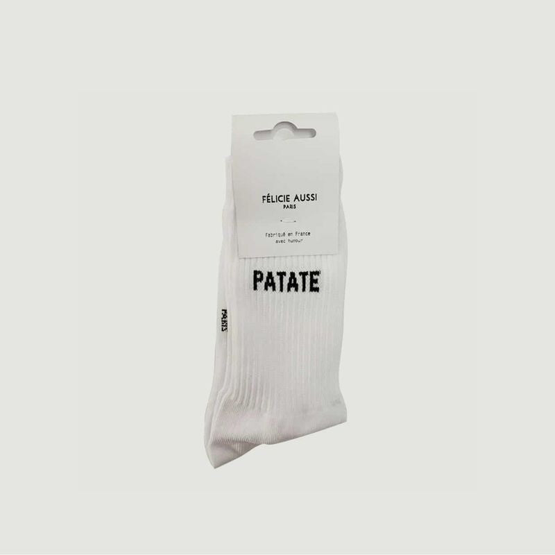 Chaussettes patate blanches