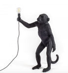 Lampe singe debout noir