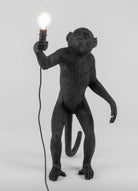 Lampe singe debout noir