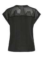 VIELLETTE O-NECK S/S MESH TOP - NOOS