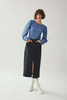 VIJAF HW MIDI DENIM SKIRT-NOOS