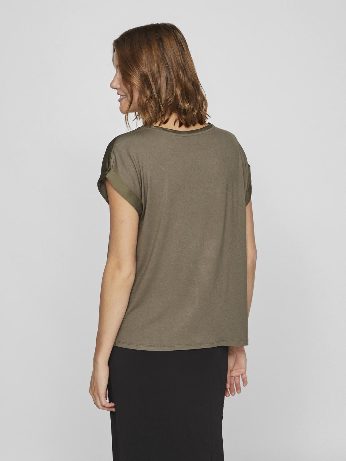 VIELLETTE S/S SATIN TOP - NOOS