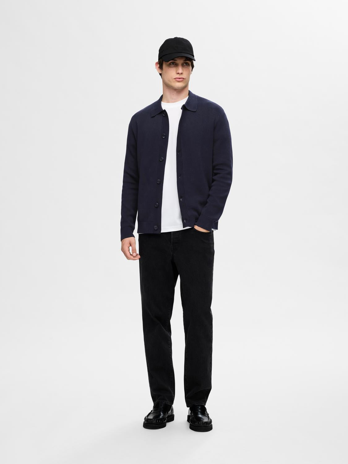 SLHMATTIS LS KNIT POLO CARDIGAN