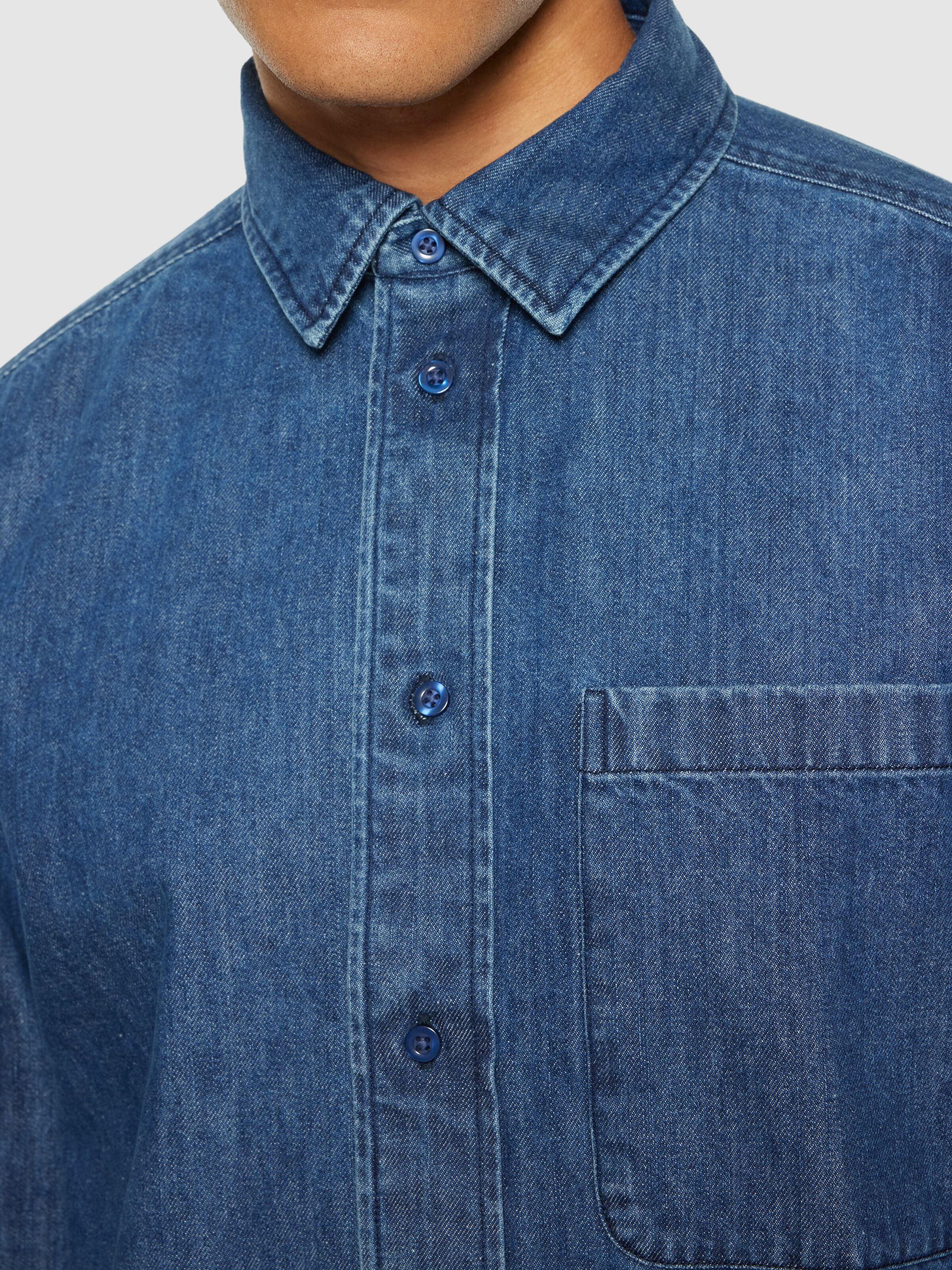 Loose denim shirt - GOTS/Vegan